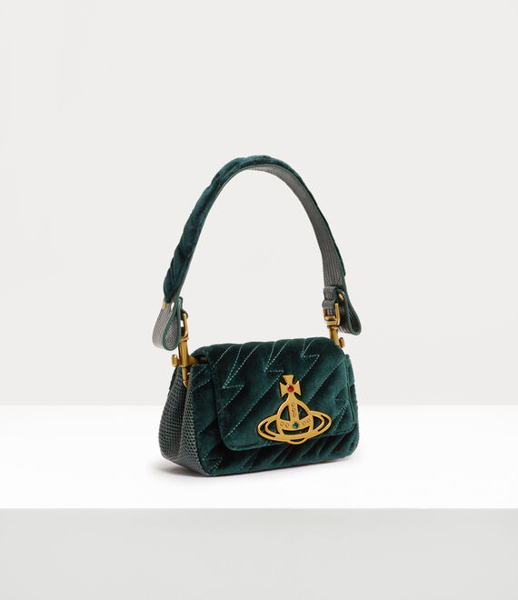 Vivienne Westwood Hazel Quilted Small Handbag in GREEN